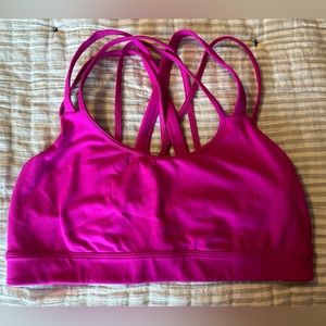 Victoria’s Secret hot pink sport bra with strappy back